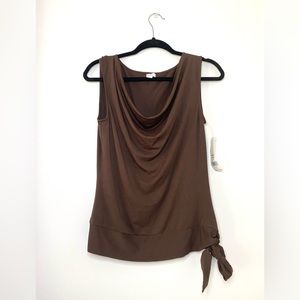 Apt. 9 Cowl Neck Sleeveless Stretchy Blouse Tank Top with Side Tie